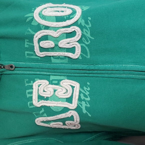 Aeropostale Green Zip Up Hoodie Sz Lg - Picture 3 of 6